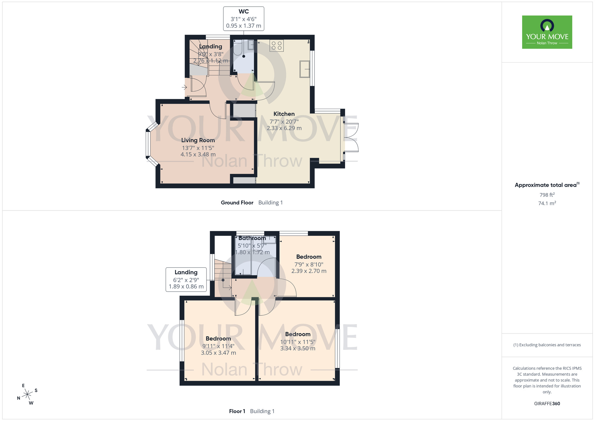 Floorplan of 3 bedroom Semi Detached House for sale, Lumbertubs Lane, Boothville, Northamptonshire, NN3