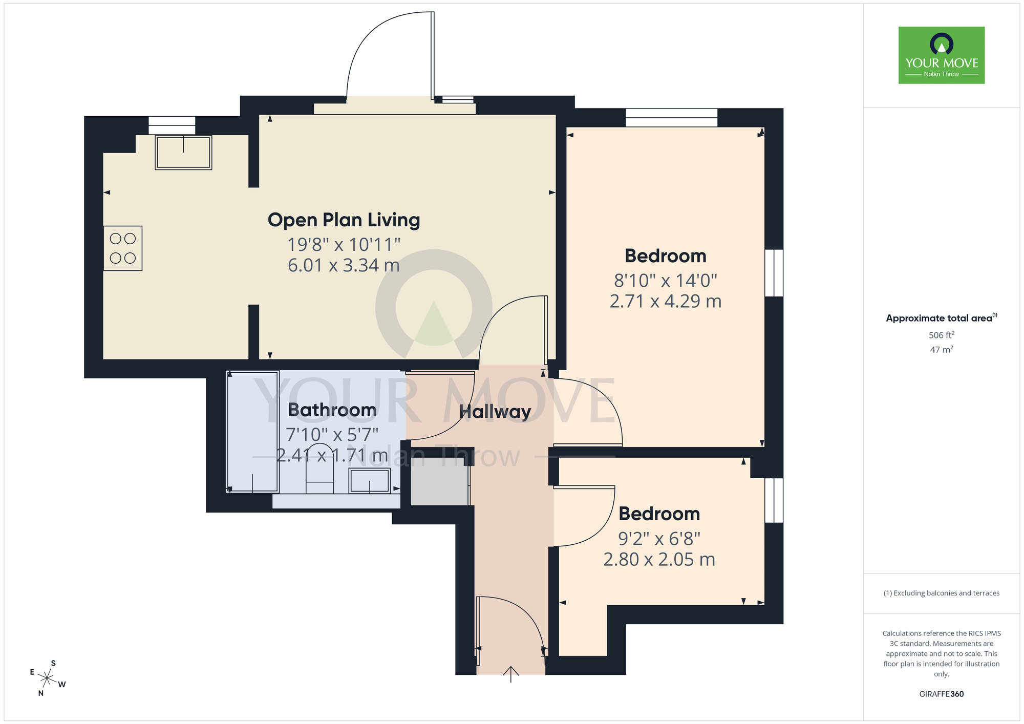 Floorplan of 2 bedroom Flat for sale, Old Towcester Road, Northampton, NN4