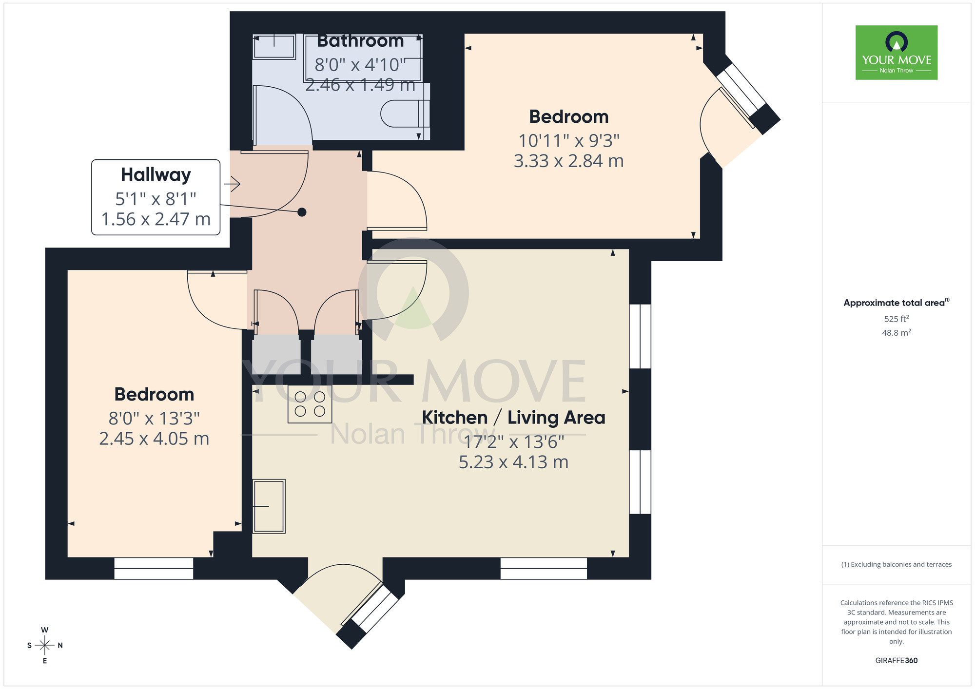 Floorplan of 2 bedroom Flat for sale, Henry Bird Court, Northampton, Northamptonshire, NN4