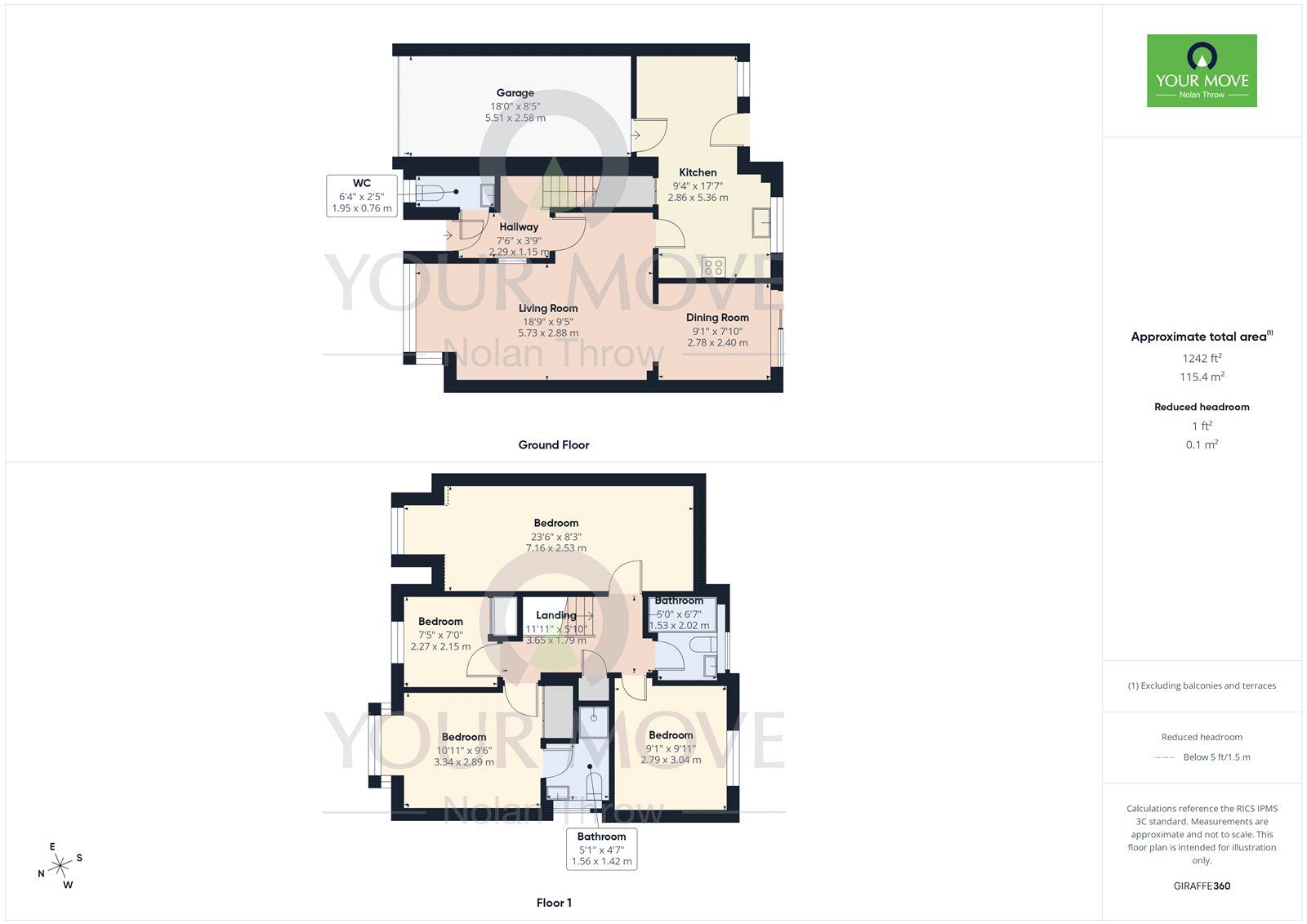 Floorplan of 4 bedroom Detached House for sale, Mortimer Close, Buckingham Fields, Northampton, NN4