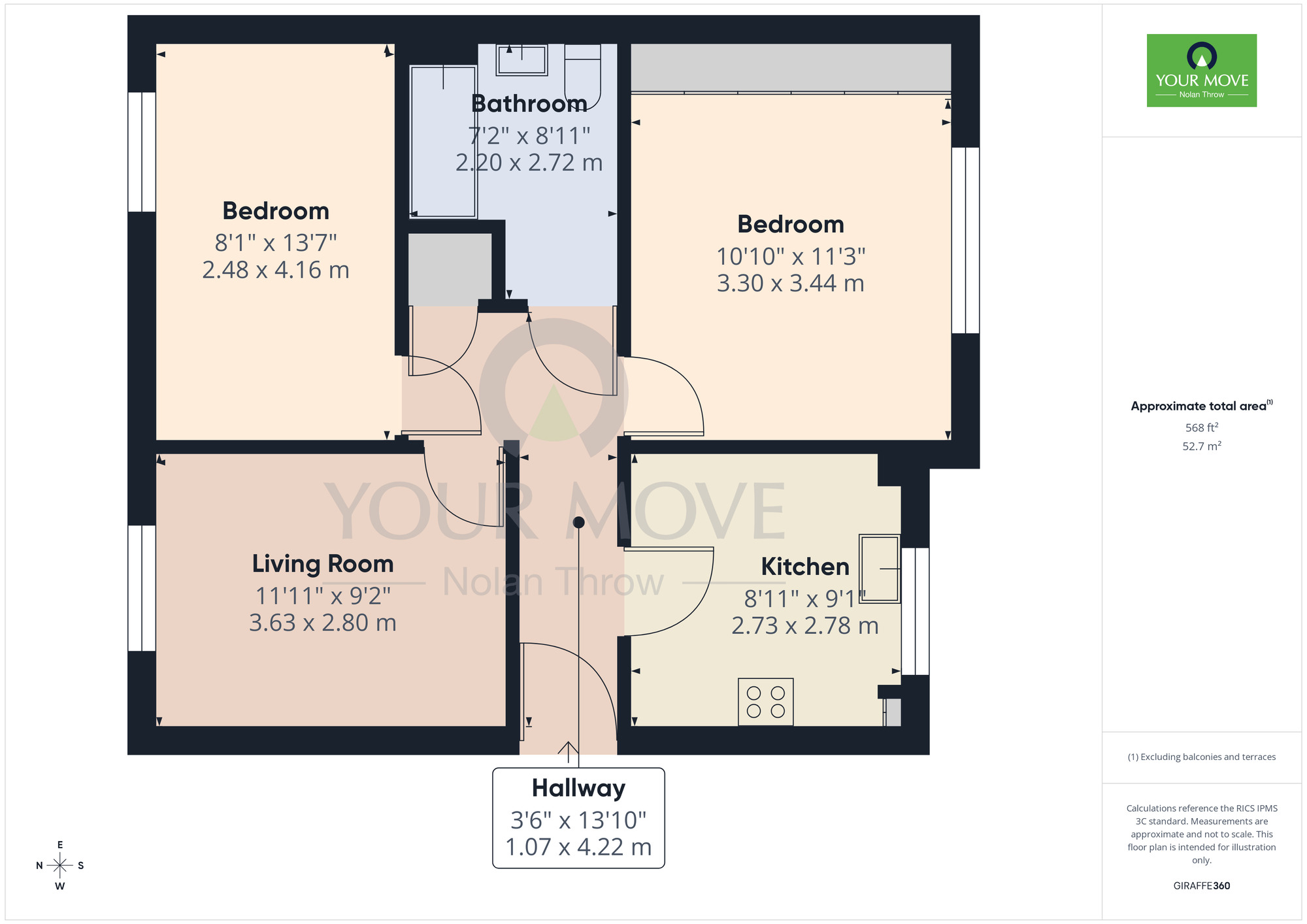 Floorplan of 2 bedroom Flat to rent, Regent Street, Northampton, Northamptonshire, NN1