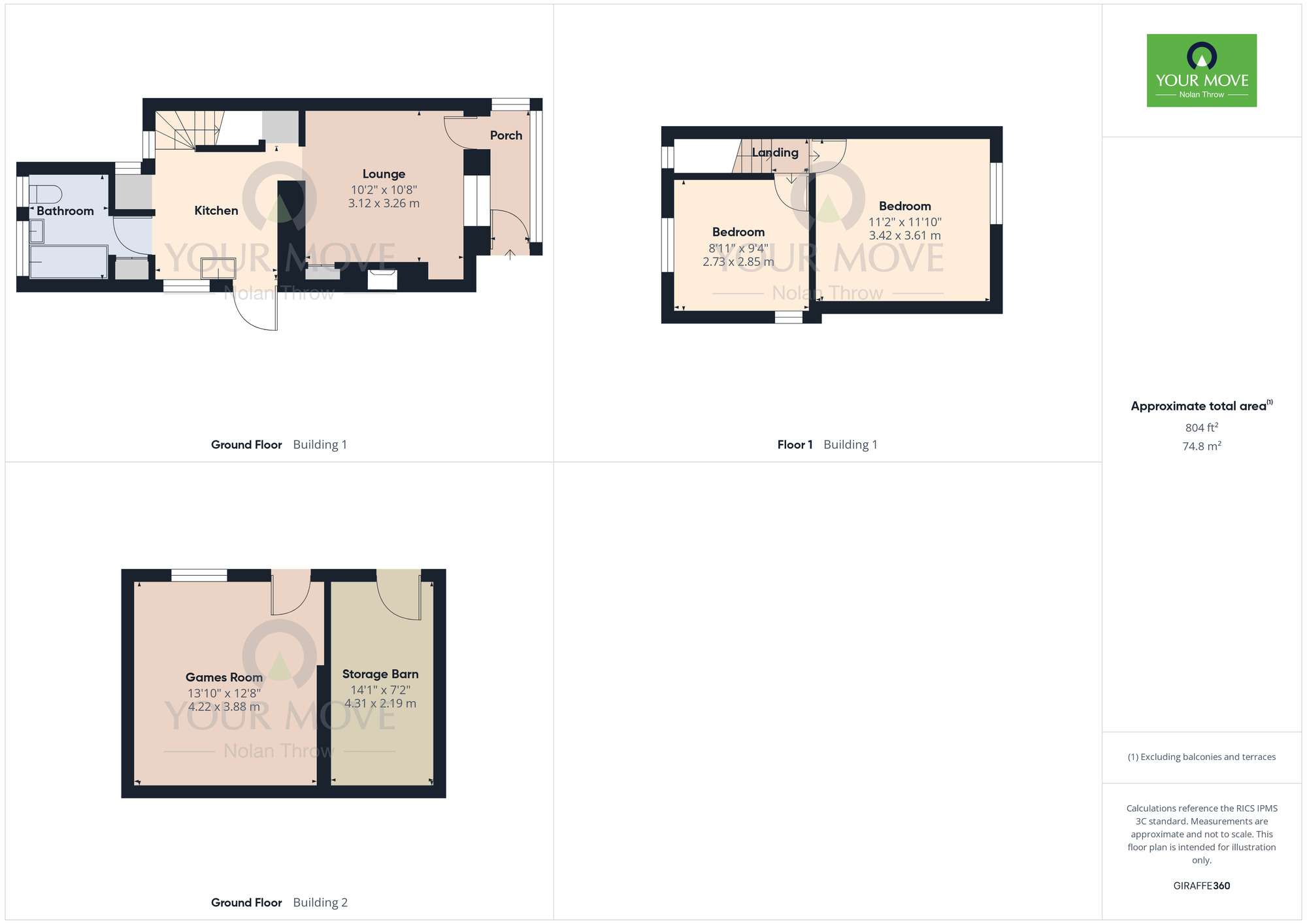 Floorplan of 2 bedroom End Terrace House for sale, Bridle Path, Brafield on the Green, Northamptonshire, NN7