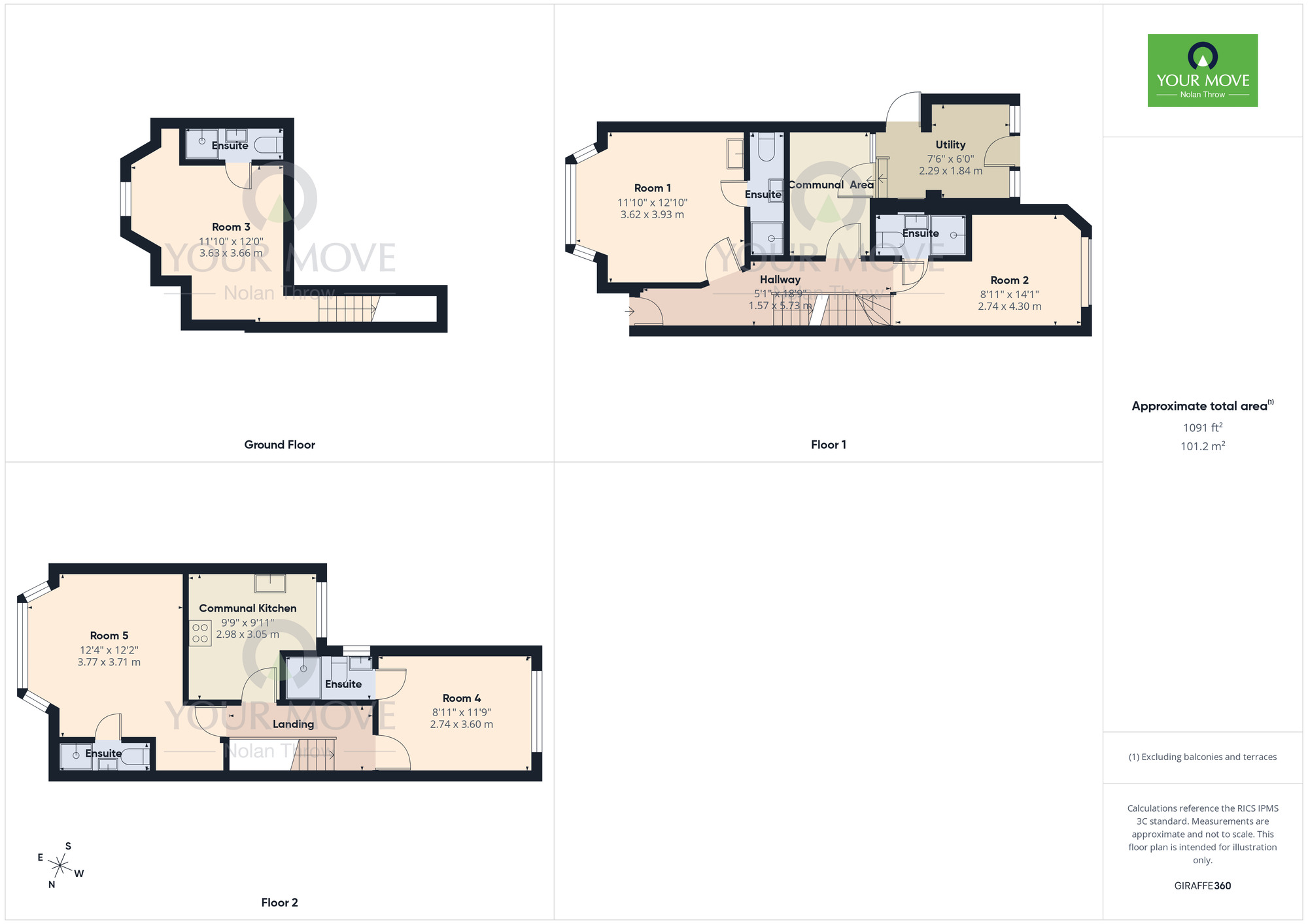Floorplan of 5 bedroom Semi Detached House for sale, Beech Avenue, Abington, Northamptonshire, NN3