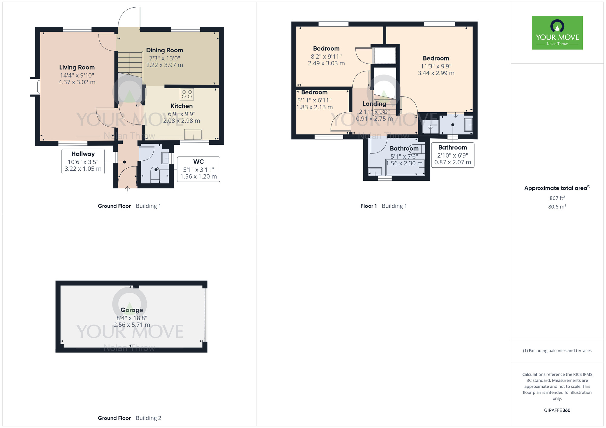 Floorplan of 3 bedroom Detached House for sale, Shatterstone, Northampton, Northamptonshire, NN4