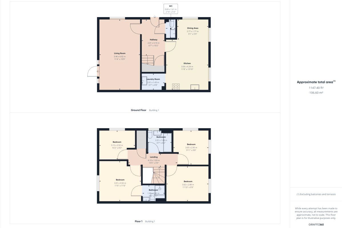 Floorplan of 4 bedroom Detached House for sale, Damselfly Road, Pineham, Northampton, NN4