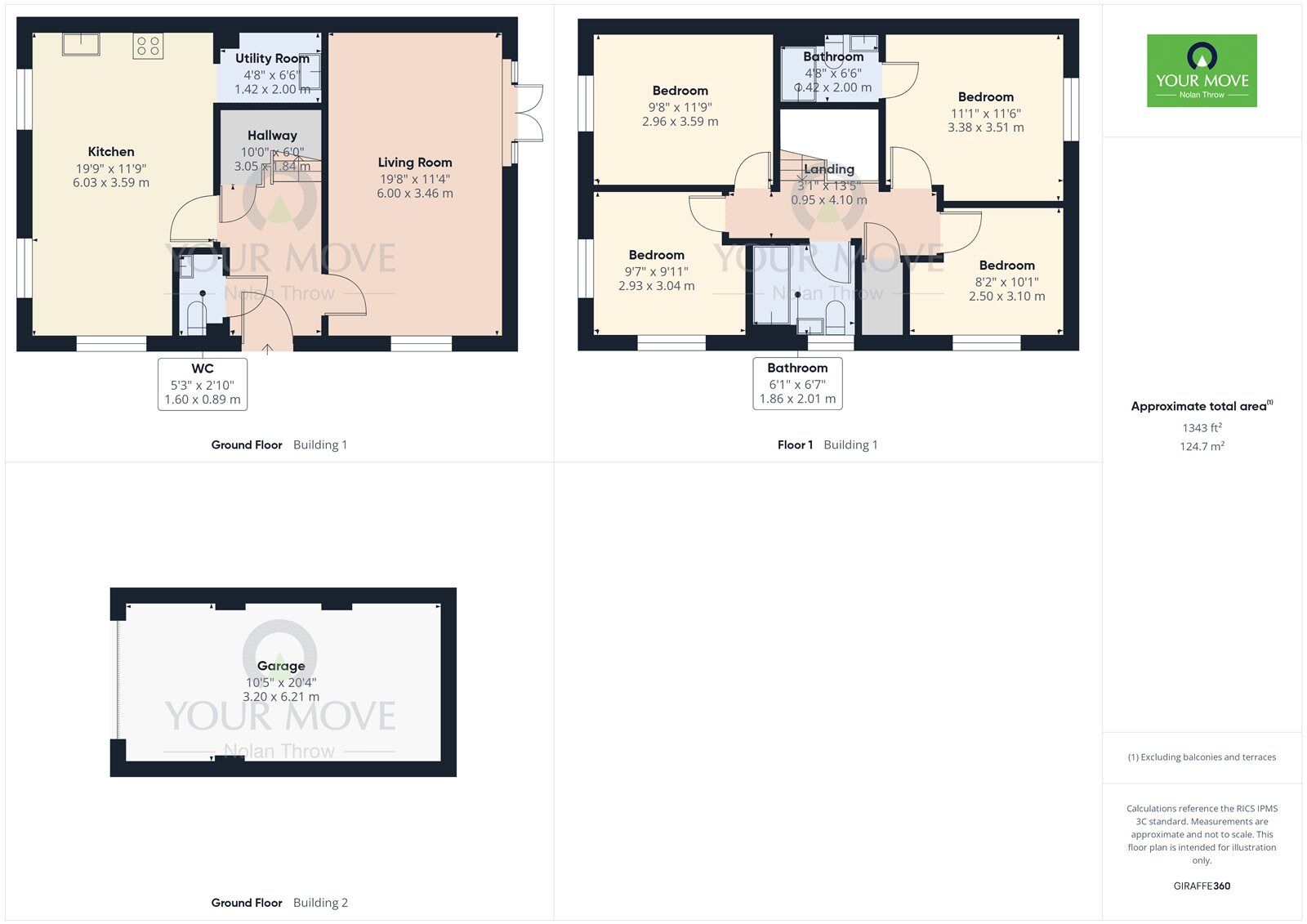 Floorplan of 4 bedroom Detached House for sale, Damselfly Road, Pineham, Northampton, NN4