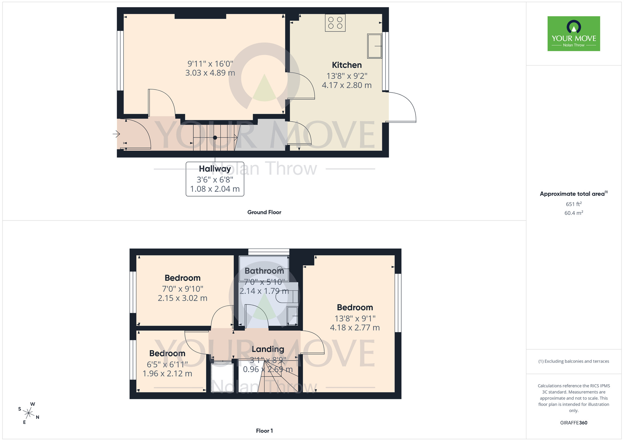 Floorplan of 3 bedroom Semi Detached House to rent, Merryhill, West Hunsbury, Northampton, NN4