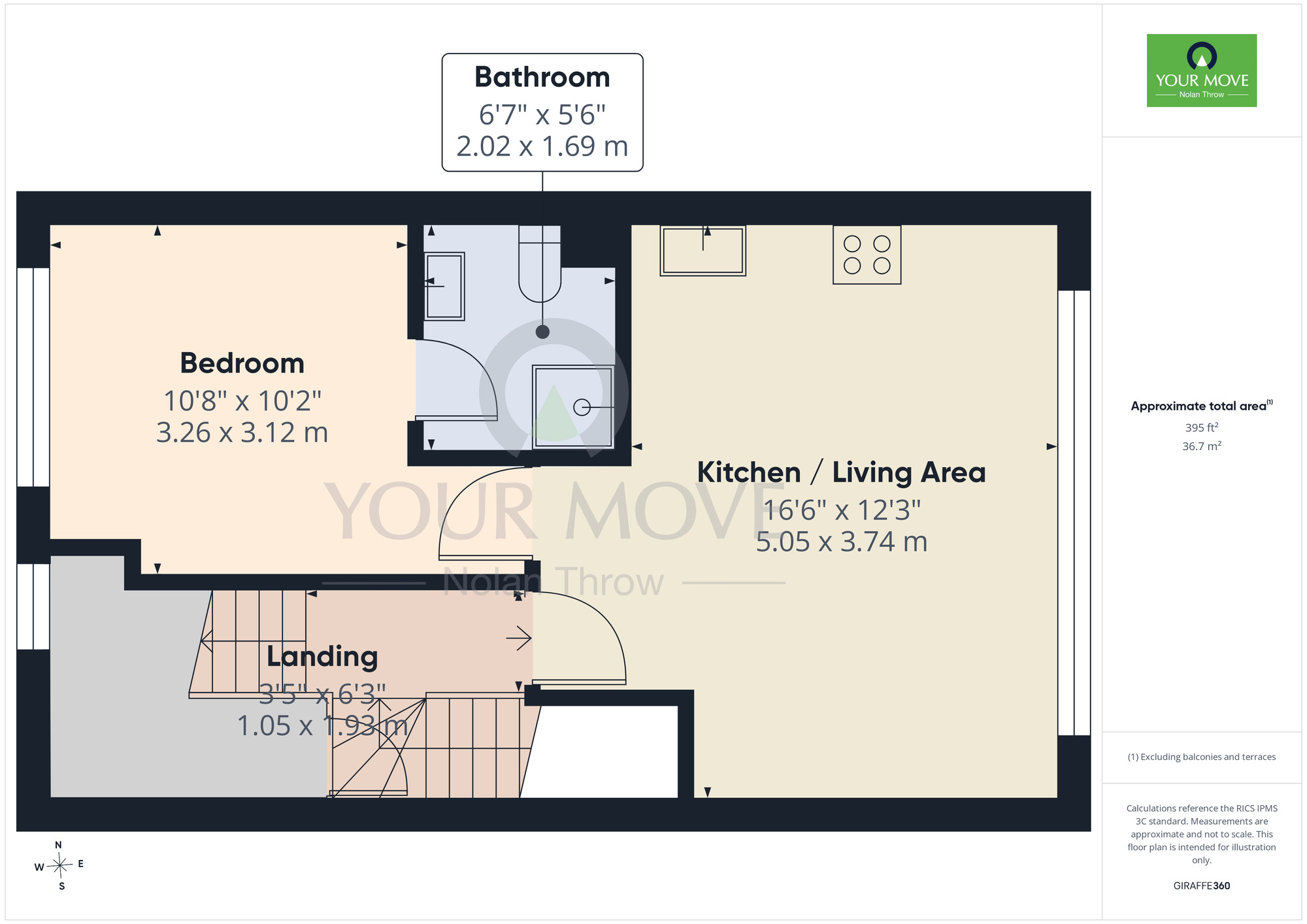 Floorplan of 1 bedroom Flat to rent, Drapery, Northampton, Northamptonshire, NN1