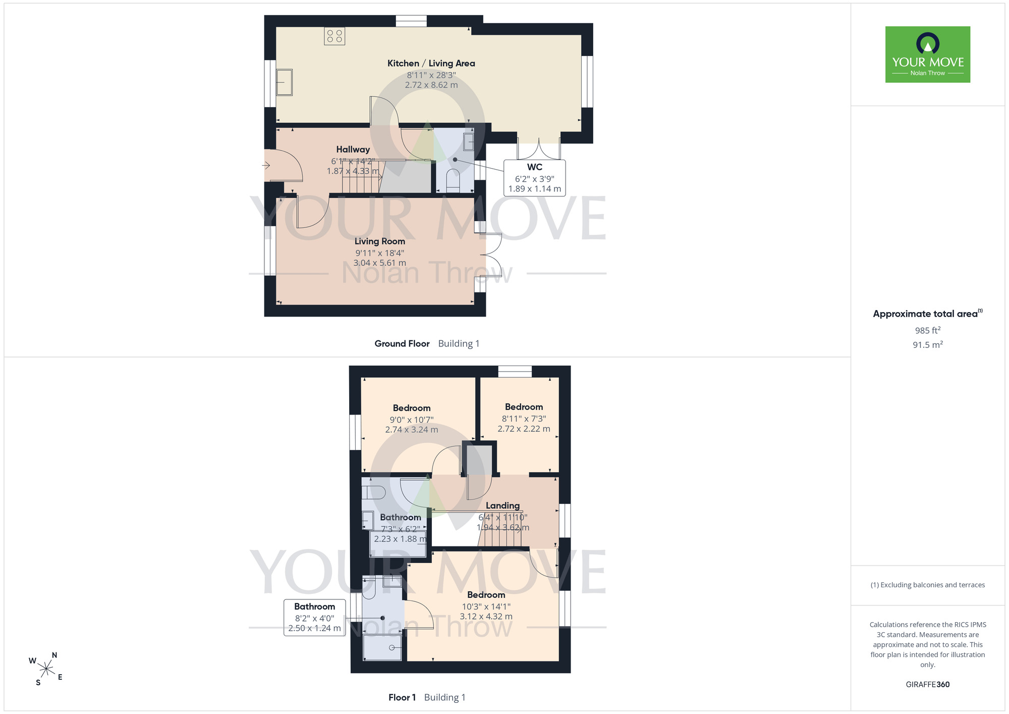 Floorplan of 3 bedroom Detached House for sale, Setters Way, Roade, Northamptonshire, NN7