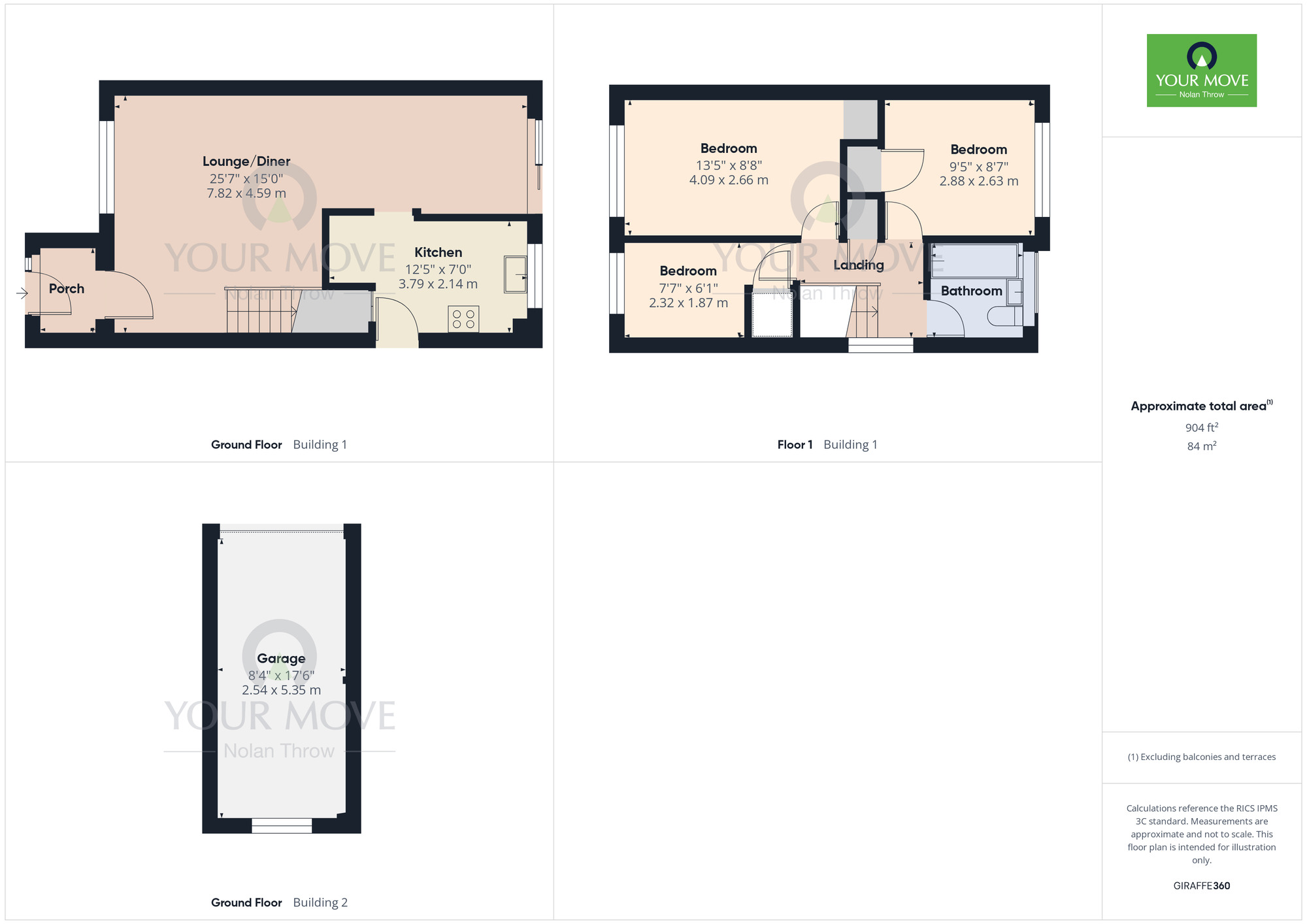 Floorplan of 3 bedroom Detached House for sale, Oleander Crescent, Cherry Lodge, Northampton, NN3