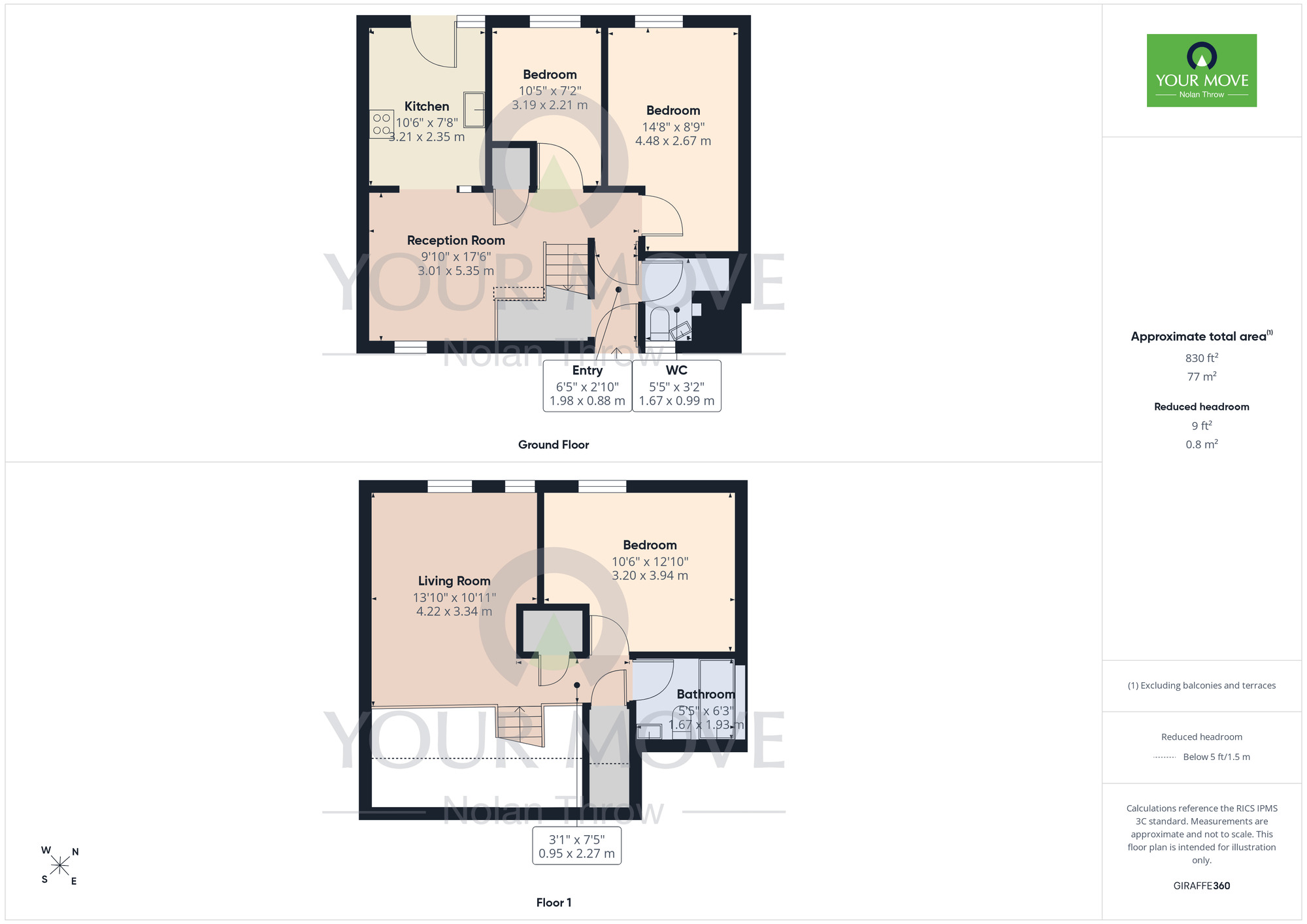Floorplan of 3 bedroom Mid Terrace House for sale, Axe Head Road, Northampton, Northamptonshire, NN4