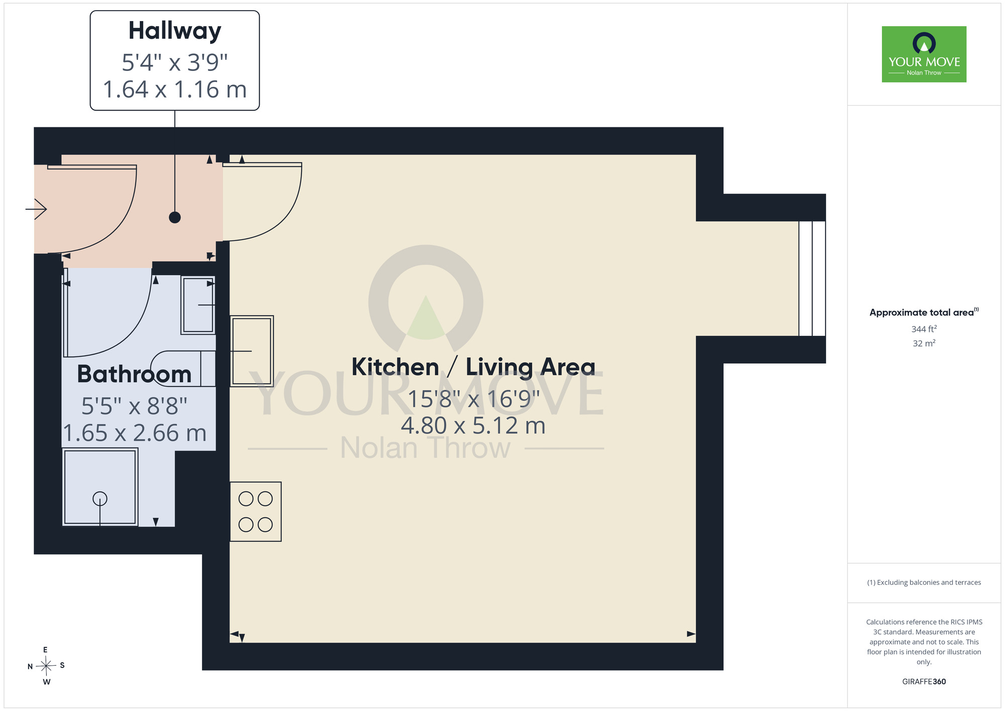 Floorplan of 1 bedroom Flat to rent, Gold Street, Northampton, Northamptonshire, NN1