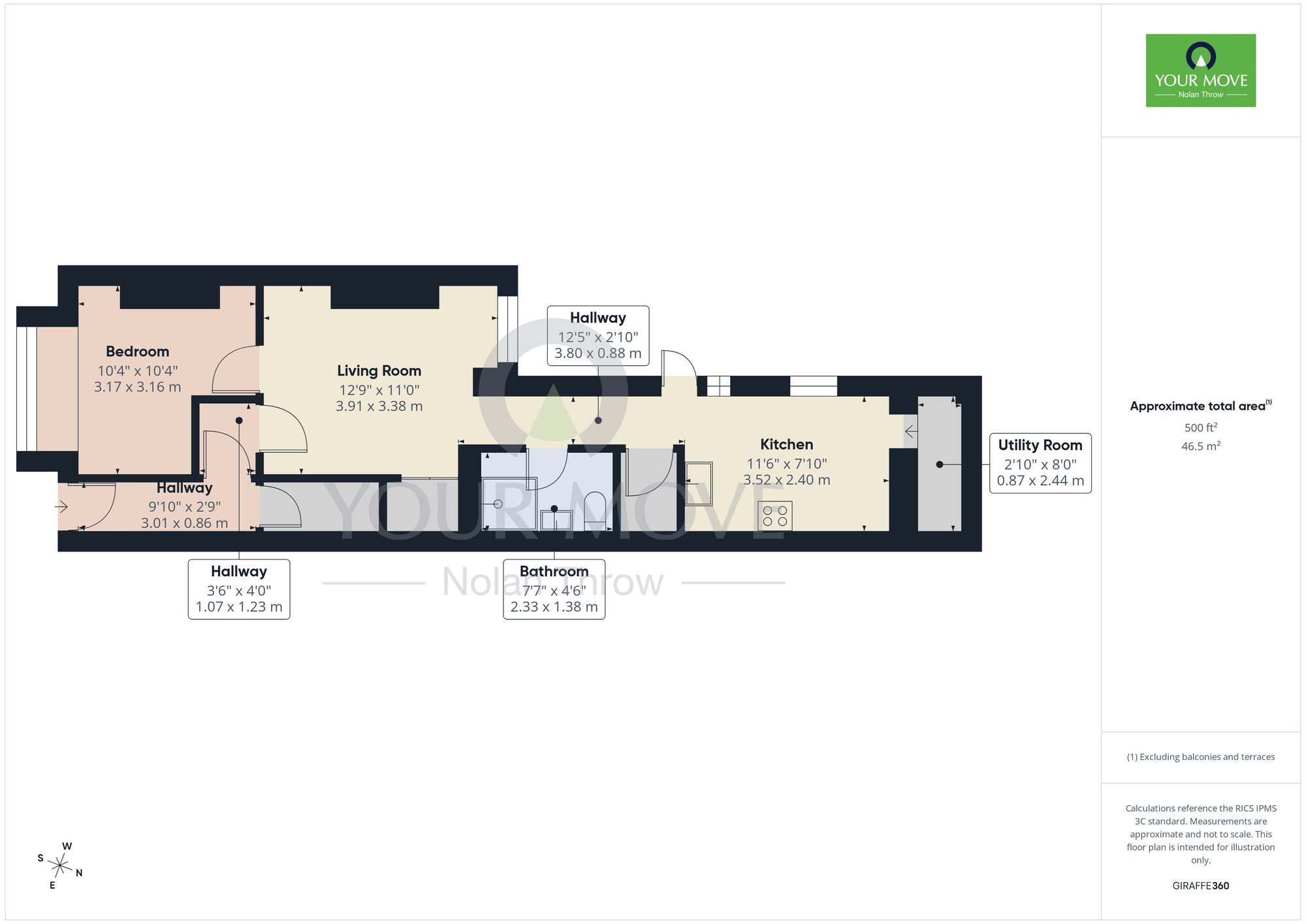 Floorplan of 1 bedroom Flat to rent, Arnold Road, Northampton, Northamptonshire, NN2