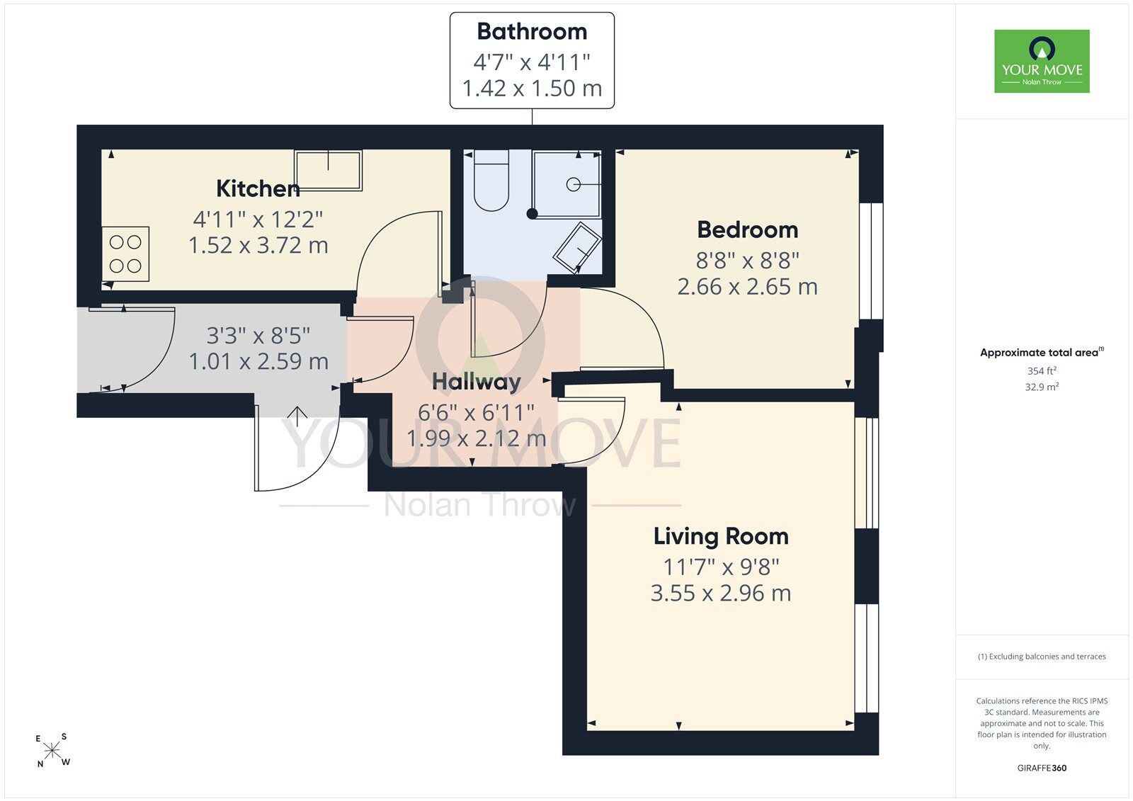 Floorplan of 1 bedroom Flat to rent, York Road, Northampton, Northamptonshire, NN1
