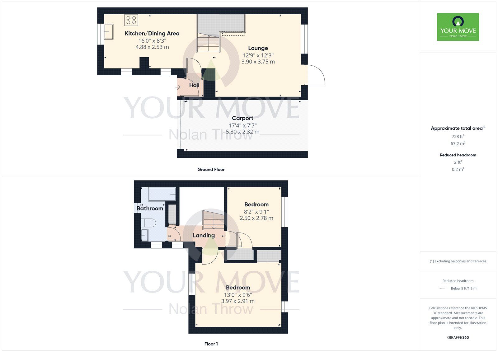Floorplan of 2 bedroom House to rent, Osmund Drive, Goldings, Northampton, NN3
