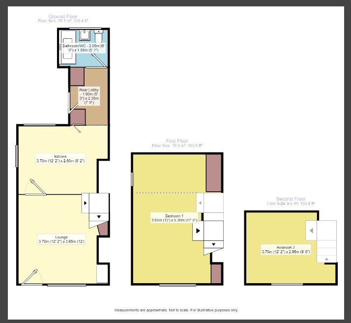 Floorplan of 2 bedroom End Terrace House to rent, Main Road, Orpington, BR5