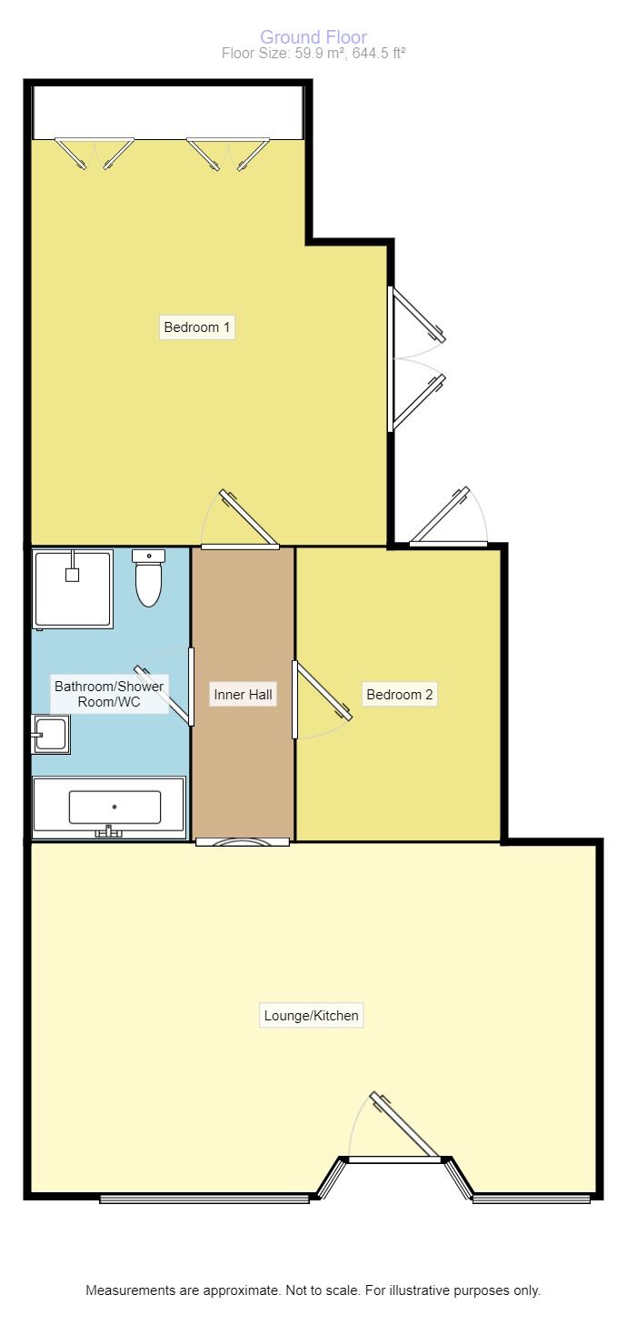 Floorplan of 2 bedroom  Flat for sale, Moorfield Road, Orpington, BR6
