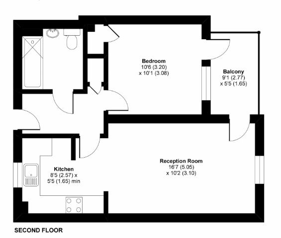 Floorplan of 1 bedroom  Flat to rent, Harbledown Place, Orpington, BR5