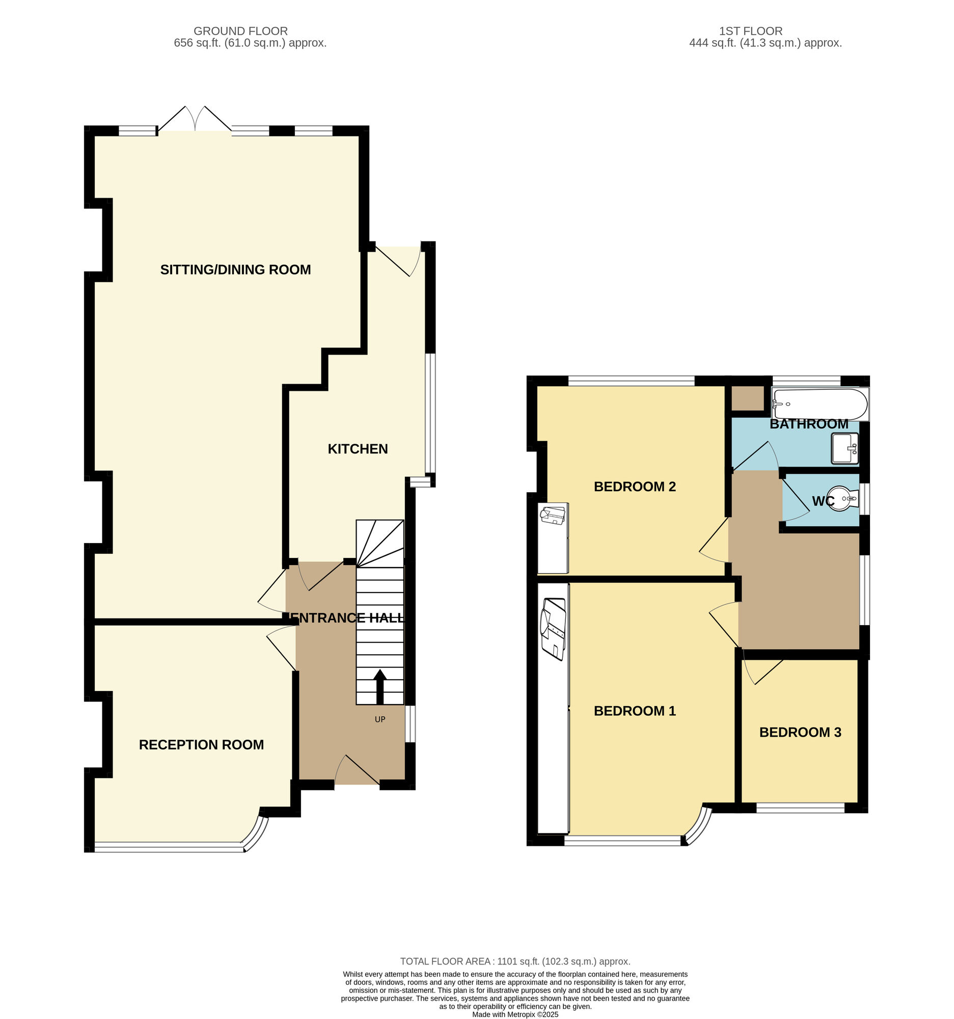 Floorplan of 3 bedroom Semi Detached House for sale, Lodge Close, Orpington, BR6