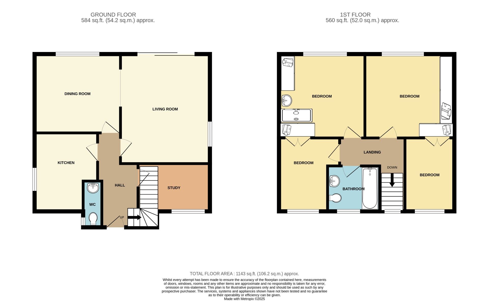Floorplan of 4 bedroom Detached House for sale, Long Acre, Orpington, BR6
