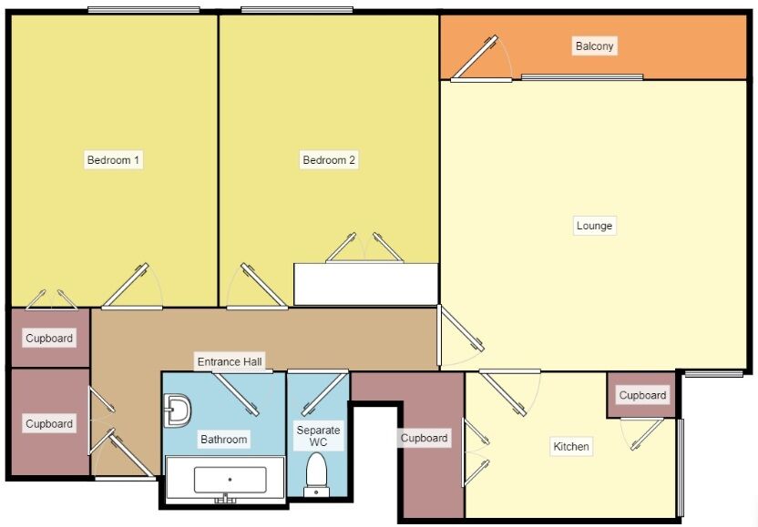 Floorplan of 2 bedroom  Flat for sale, Westwell Close, Orpington, BR5