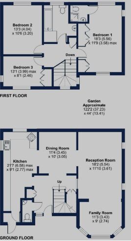 Floorplan of 3 bedroom Detached House for sale, Lovibonds Avenue, Orpington, BR6
