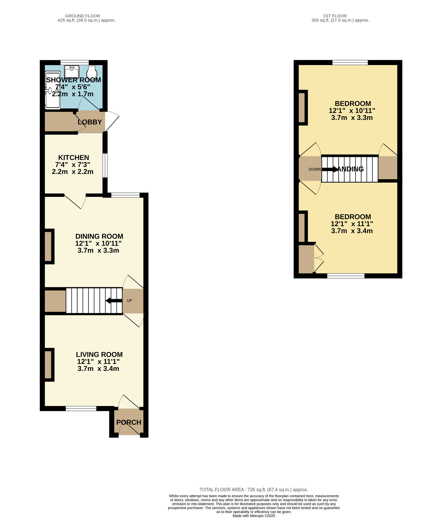 Floorplan of 2 bedroom Mid Terrace House for sale, Rushmore Hill, Orpington, BR6