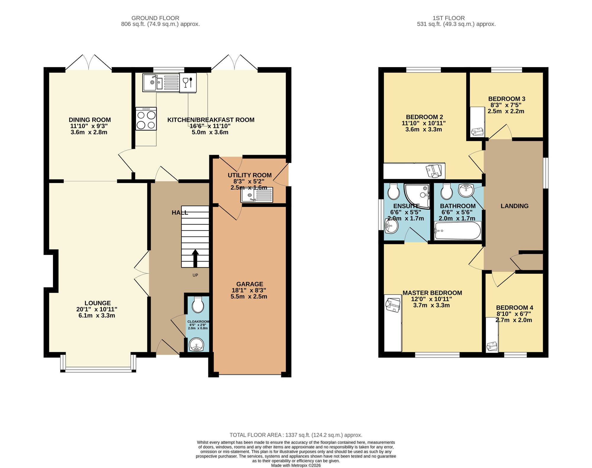 Floorplan of 4 bedroom Detached House for sale, Vancouver Close, Orpington, BR6