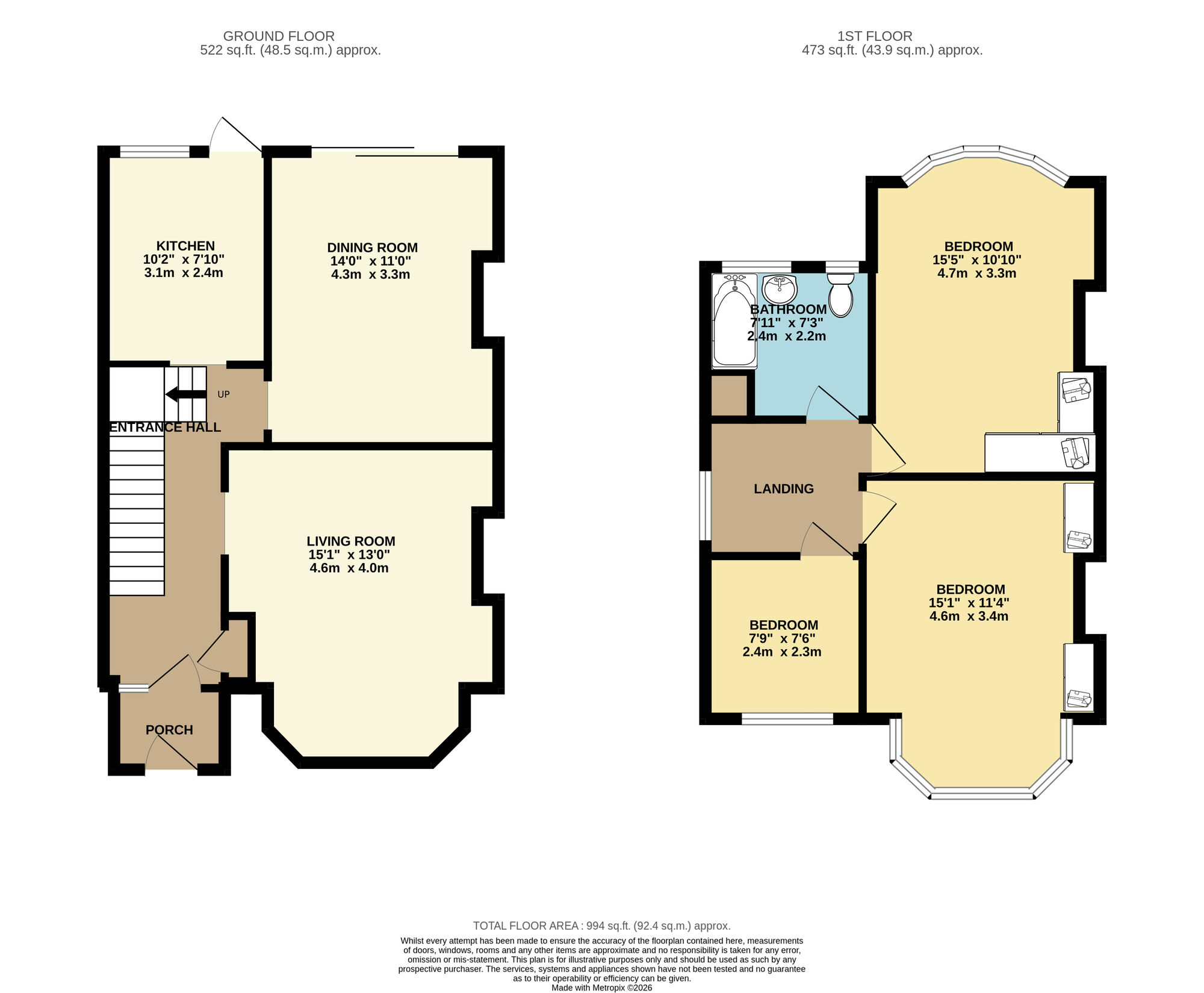 Floorplan of 3 bedroom Semi Detached House for sale, Spur Road, Orpington, BR6