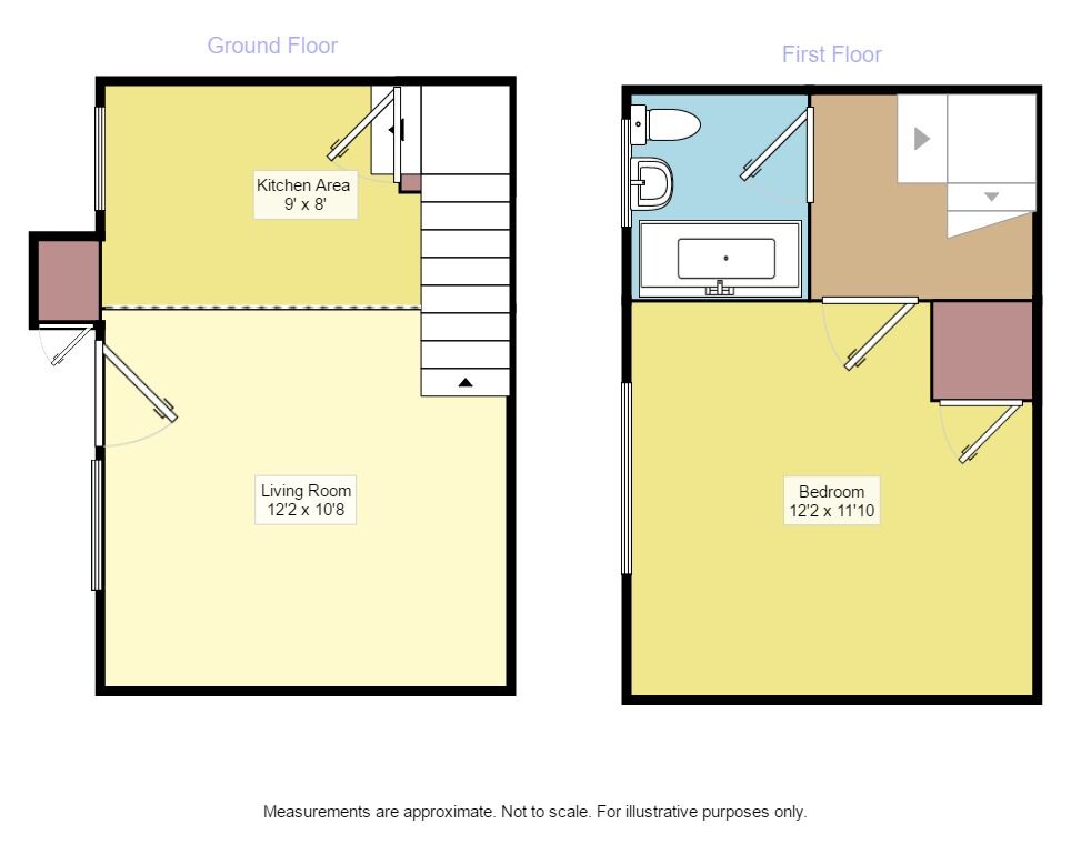 Floorplan of 1 bedroom End Terrace House to rent, Heron Ridge, Polegate, East Sussex, BN26