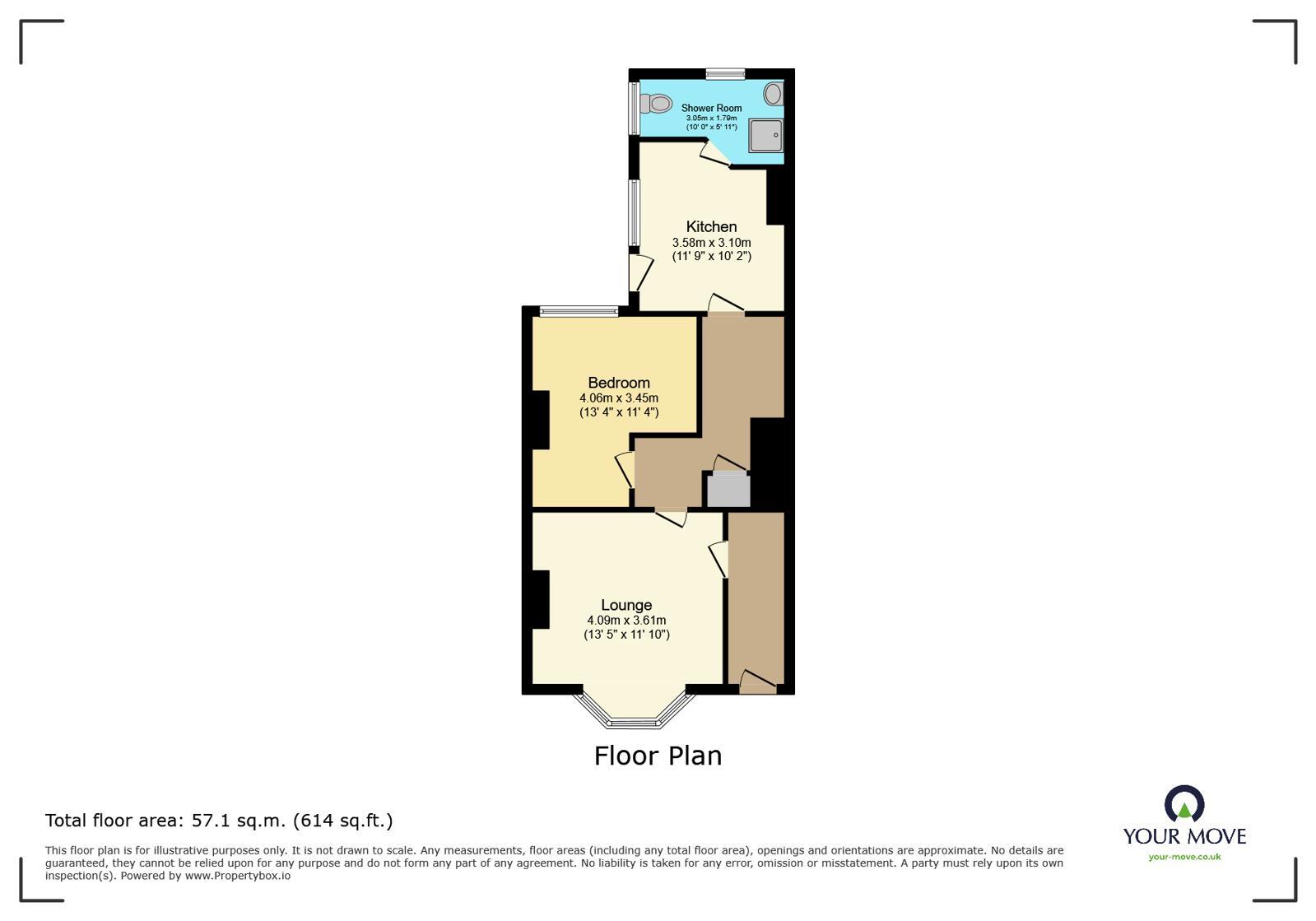 Floorplan of 1 bedroom Flat to rent, Station Road, Polegate, East Sussex, BN26
