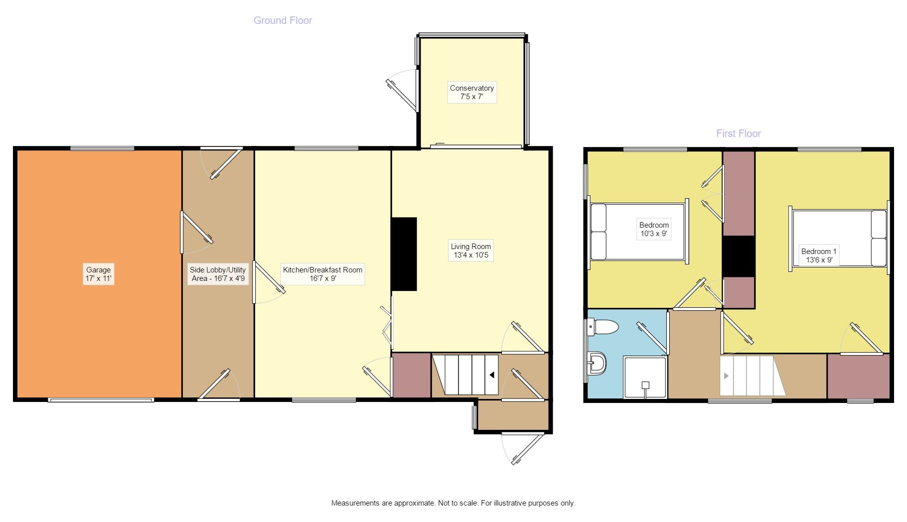 Floorplan of 2 bedroom Semi Detached House to rent, Southfield, Polegate, East Sussex, BN26
