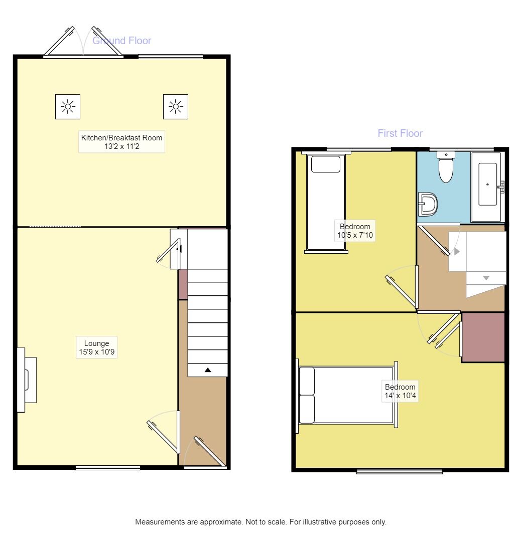 Floorplan of 2 bedroom Mid Terrace House to rent, New Road, Polegate, East Sussex, BN26