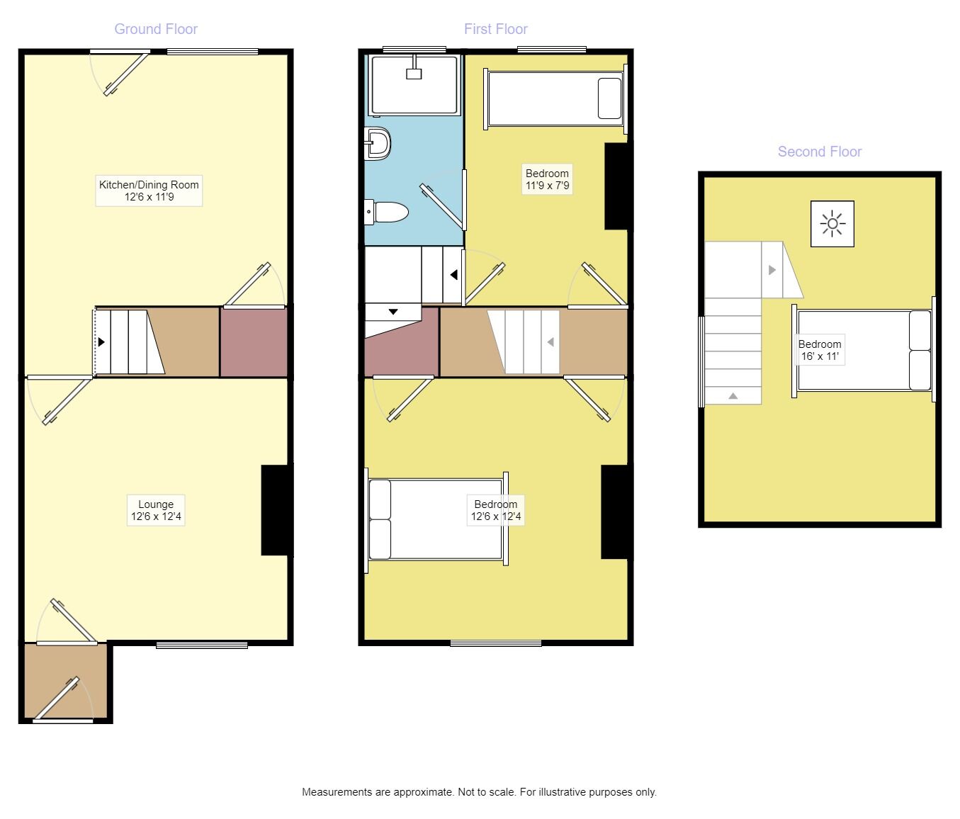 Floorplan of 2 bedroom Semi Detached House to rent, South Road, Hailsham, East Sussex, BN27