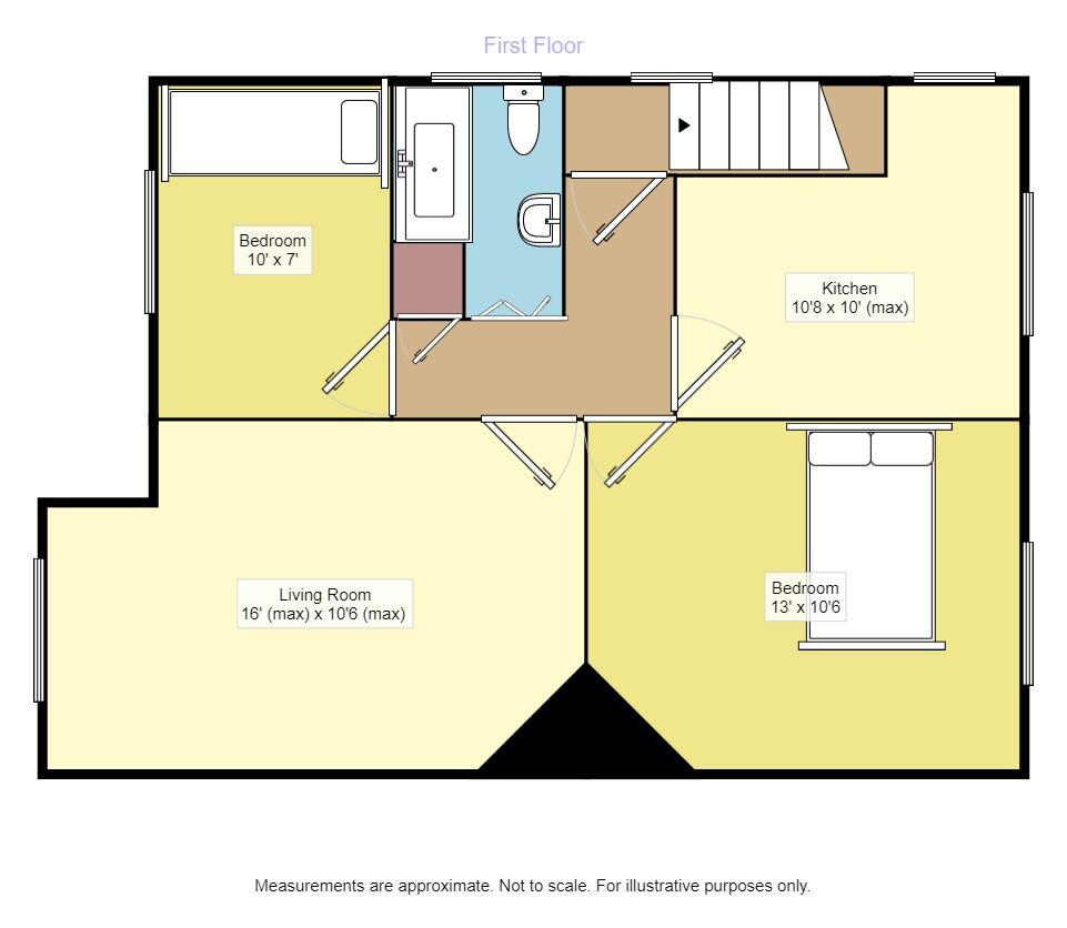 Floorplan of 2 bedroom  Flat for sale, Gilda Crescent, East Sussex, BN26