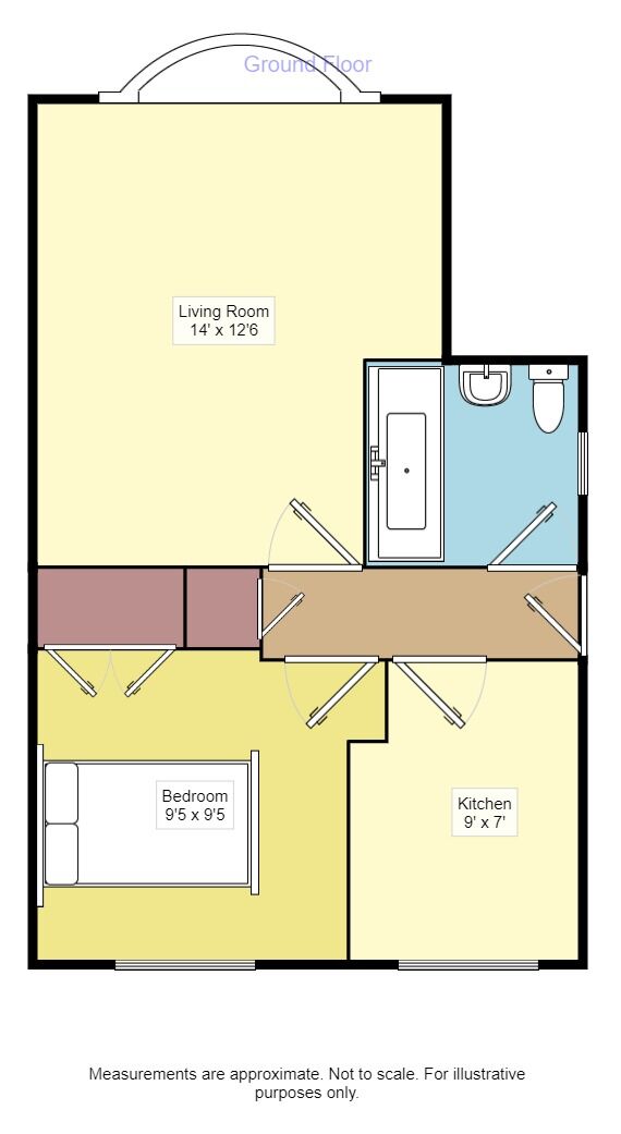 Floorplan of 1 bedroom  Flat to rent, Quinnell Drive, Hailsham, East Sussex, BN27