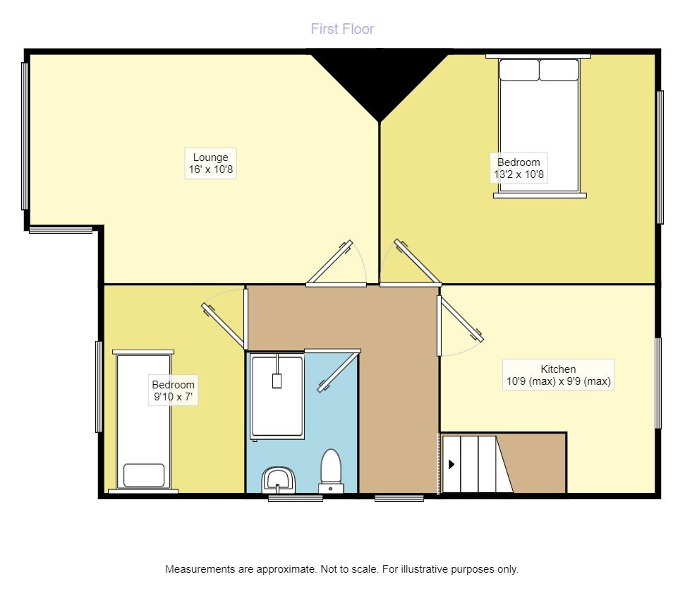 Floorplan of 2 bedroom  Flat to rent, Gilda Crescent, Polegate, East Sussex, BN26