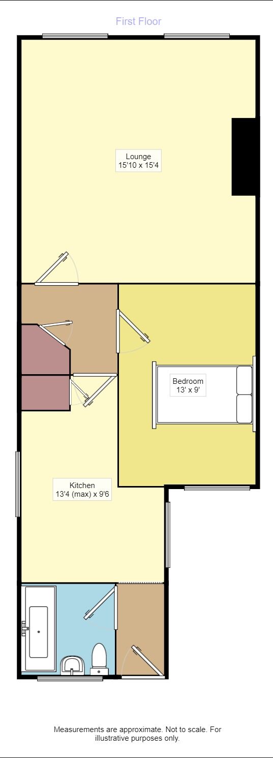 Floorplan of 1 bedroom Flat to rent, Brook Street, Polegate, East Sussex, BN26