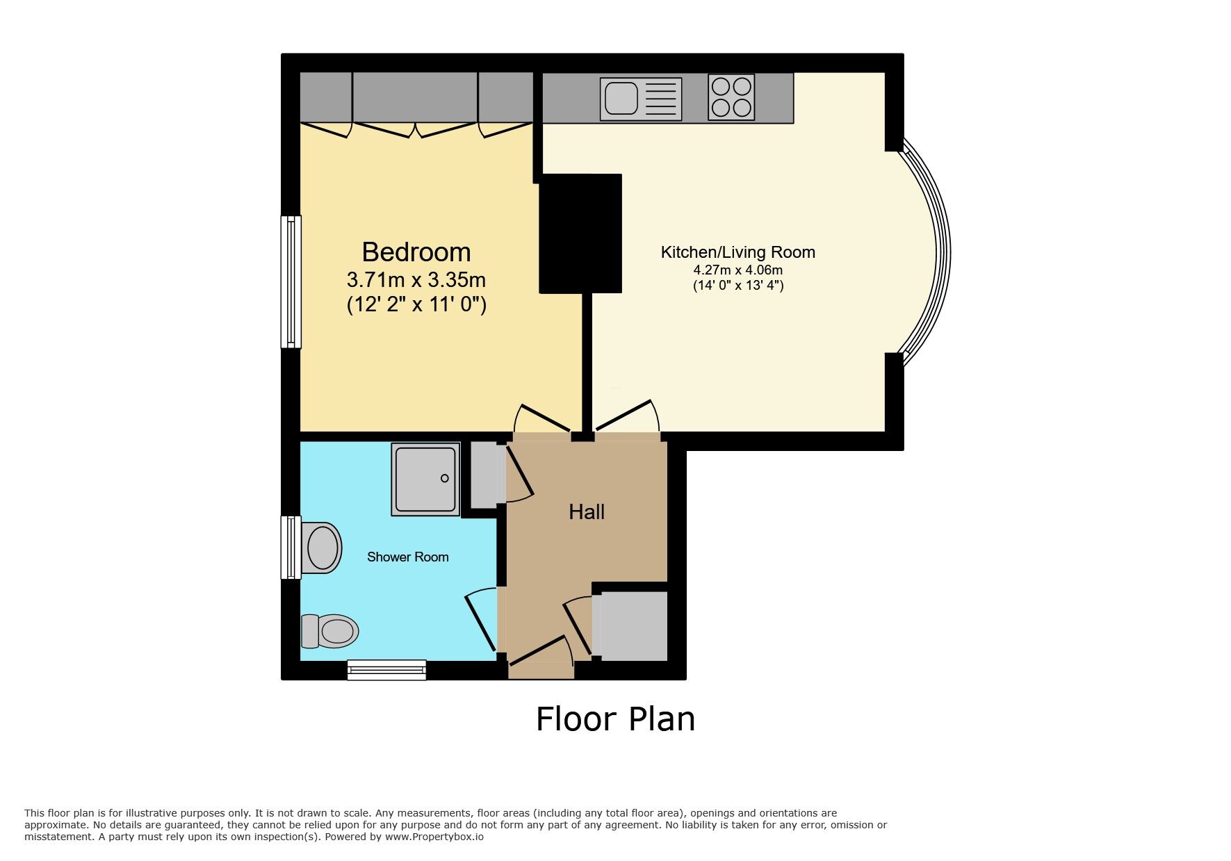 Floorplan of 1 bedroom  Flat to rent, Watermill Close, Polegate, East Sussex, BN26
