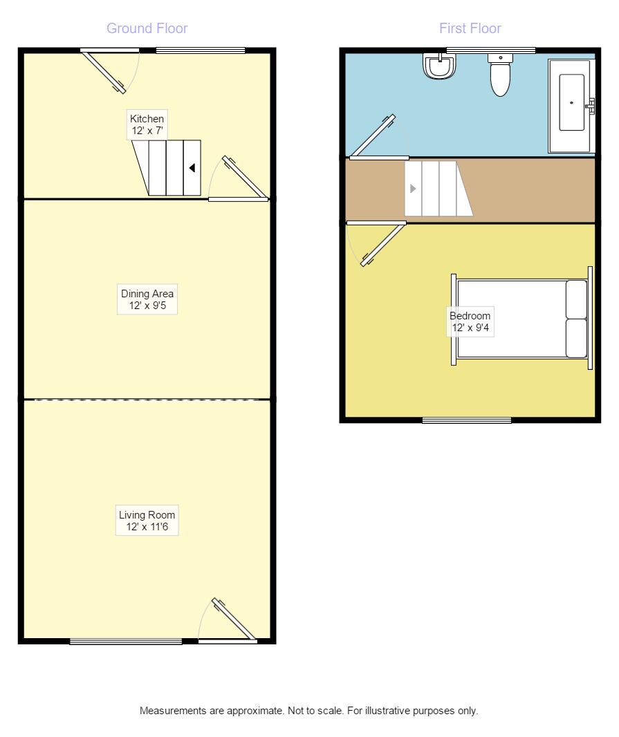 Floorplan of 1 bedroom Mid Terrace Property to rent, South Road, Hailsham, East Sussex, BN27