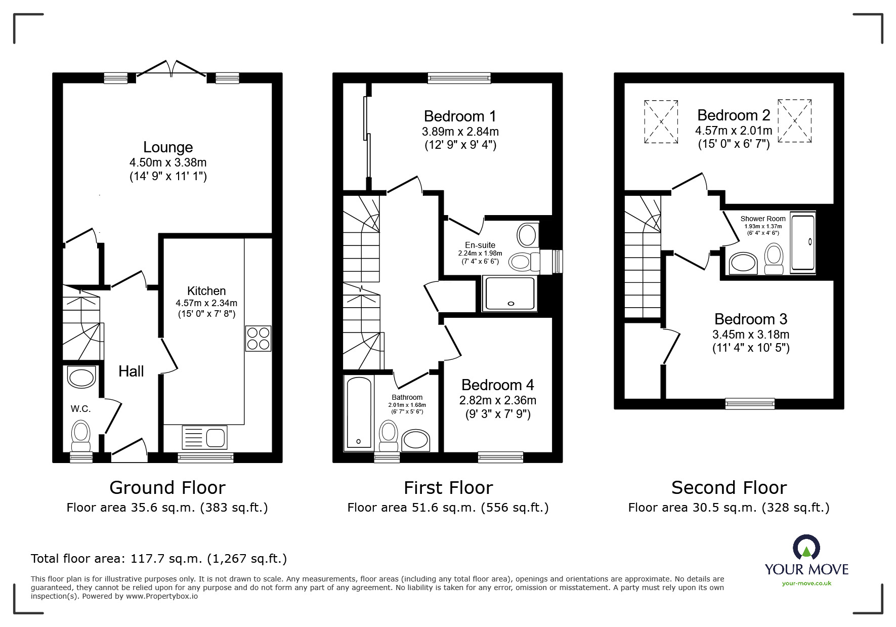 Floorplan of 4 bedroom Semi Detached House for sale, Sandringham Lane, Polegate, East Sussex, BN26