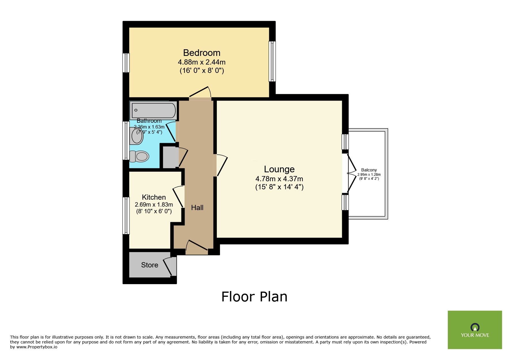Floorplan of 1 bedroom  Flat to rent, St. Annes Road, East Sussex, BN21