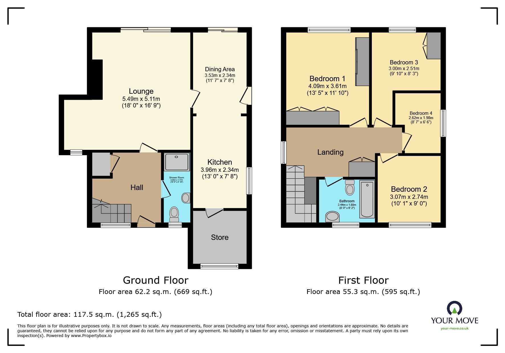 Floorplan of 4 bedroom Detached House for sale, Manor Way, Polegate, East Sussex, BN26