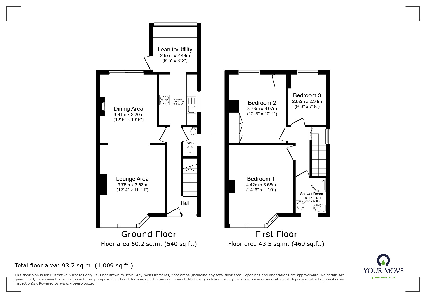 Floorplan of 3 bedroom Semi Detached House for sale, Eastbourne Road, Willingdon, East Sussex, BN20