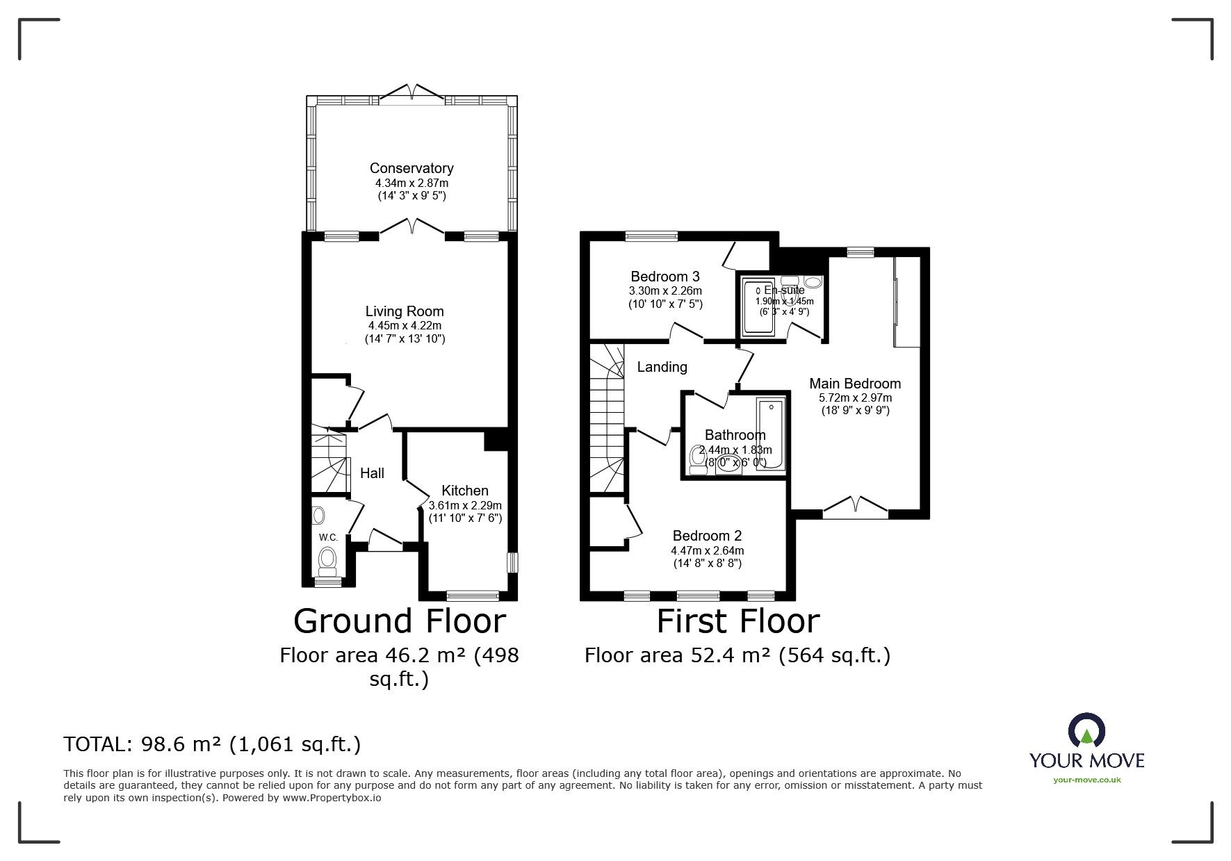 Floorplan of 3 bedroom Semi Detached House for sale, Sunflower Lane, Polegate, BN26