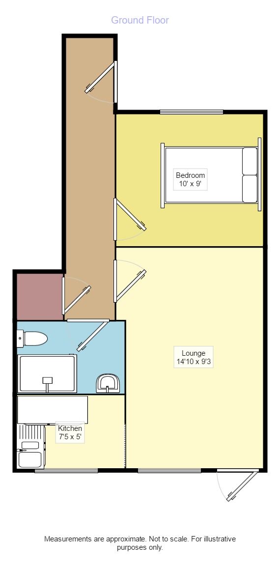 Floorplan of 1 bedroom  Flat for sale, Aberdale Road, Polegate, East Sussex, BN26