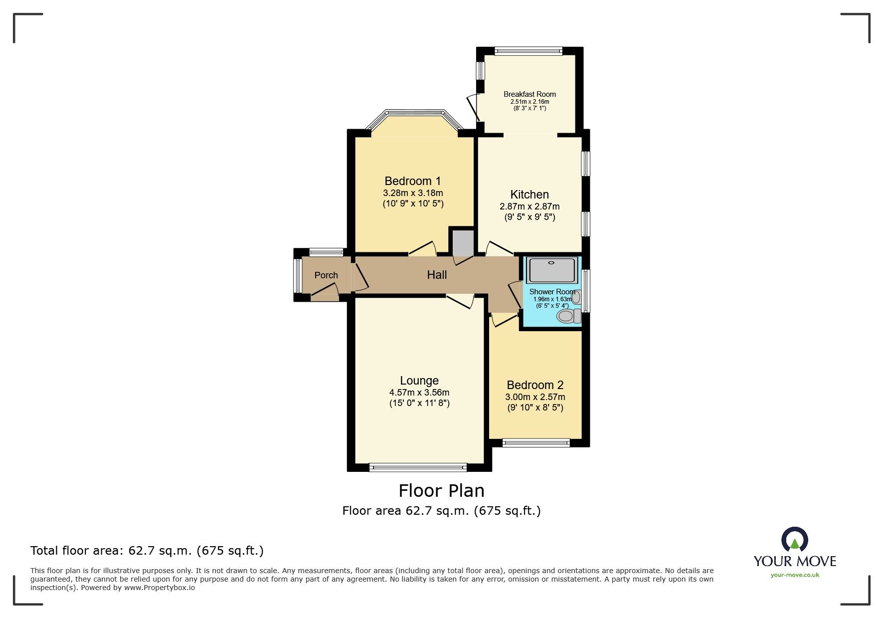 Floorplan of 2 bedroom Detached Bungalow for sale, Coppice Avenue, Eastbourne, East Sussex, BN20