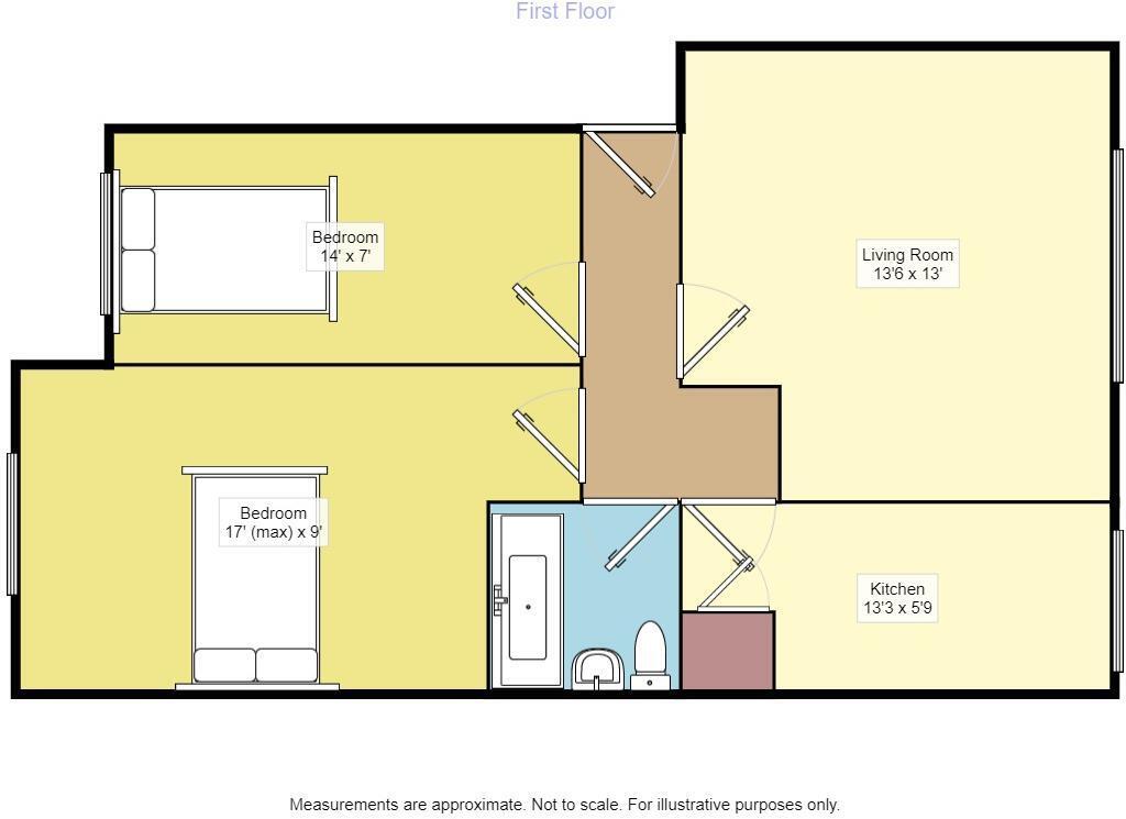 Floorplan of 2 bedroom  Flat for sale, Albert Road, Polegate, East Sussex, BN26