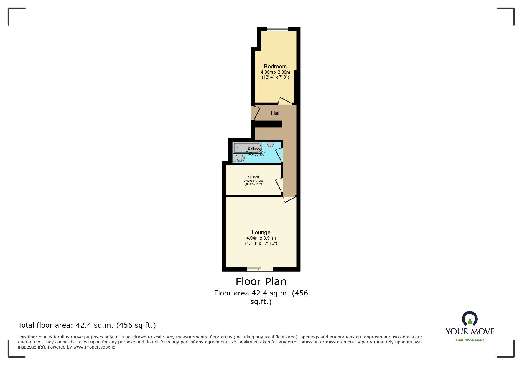 Floorplan of 1 bedroom  Flat to rent, South Road, Hailsham, East Sussex, BN27