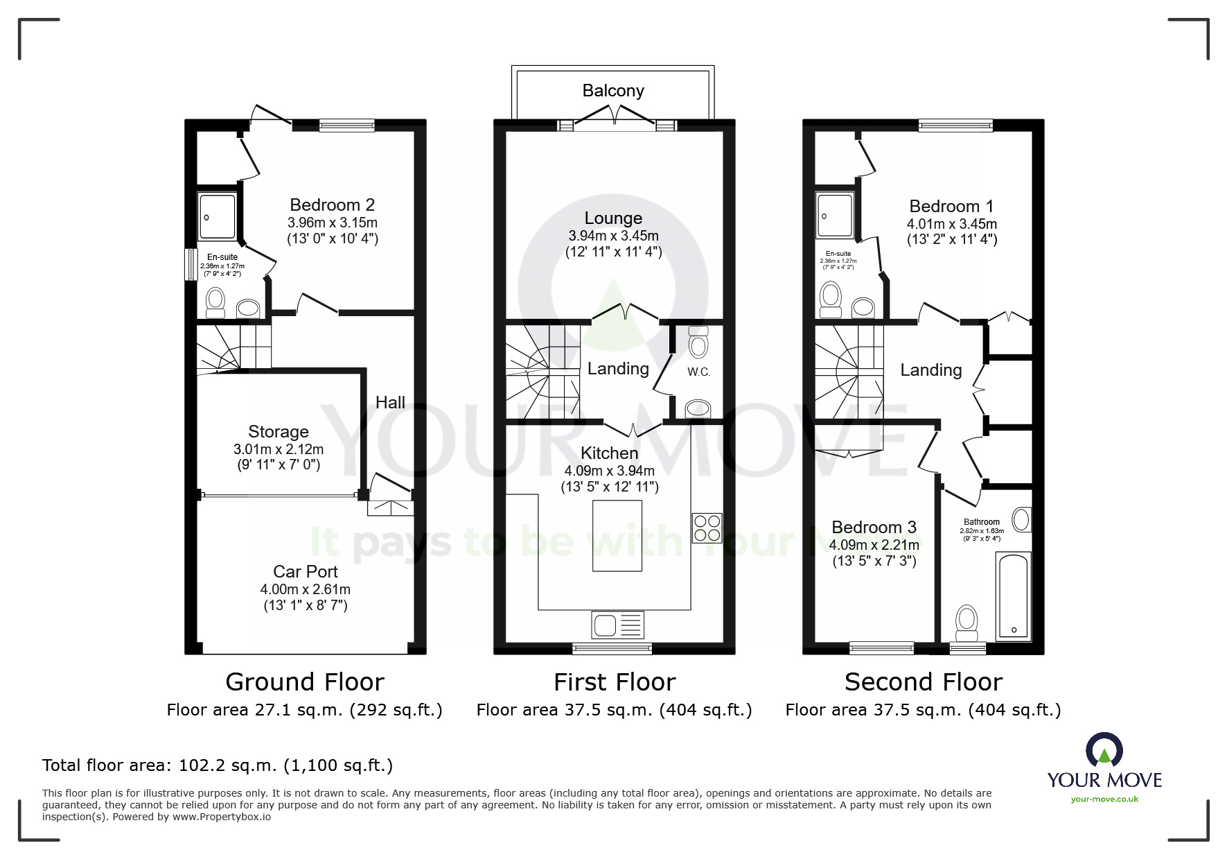 Floorplan of 3 bedroom Mid Terrace House for sale, Phoenix Drive, Eastbourne, East Sussex, BN23